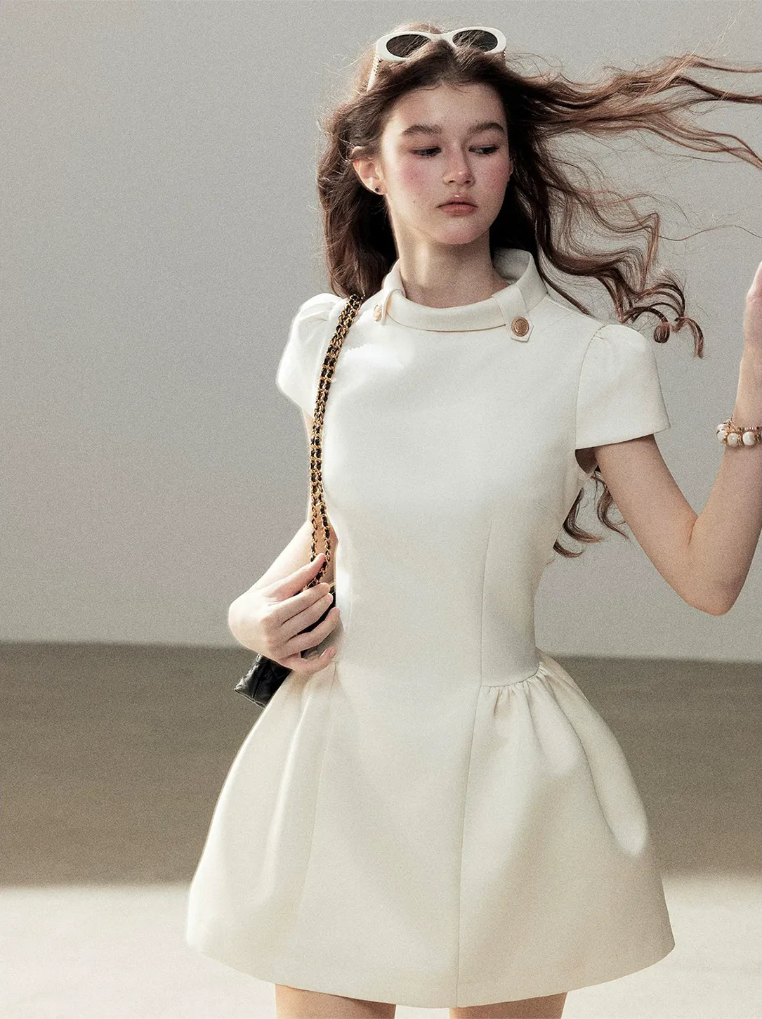 Satin A-Line Mini Dress