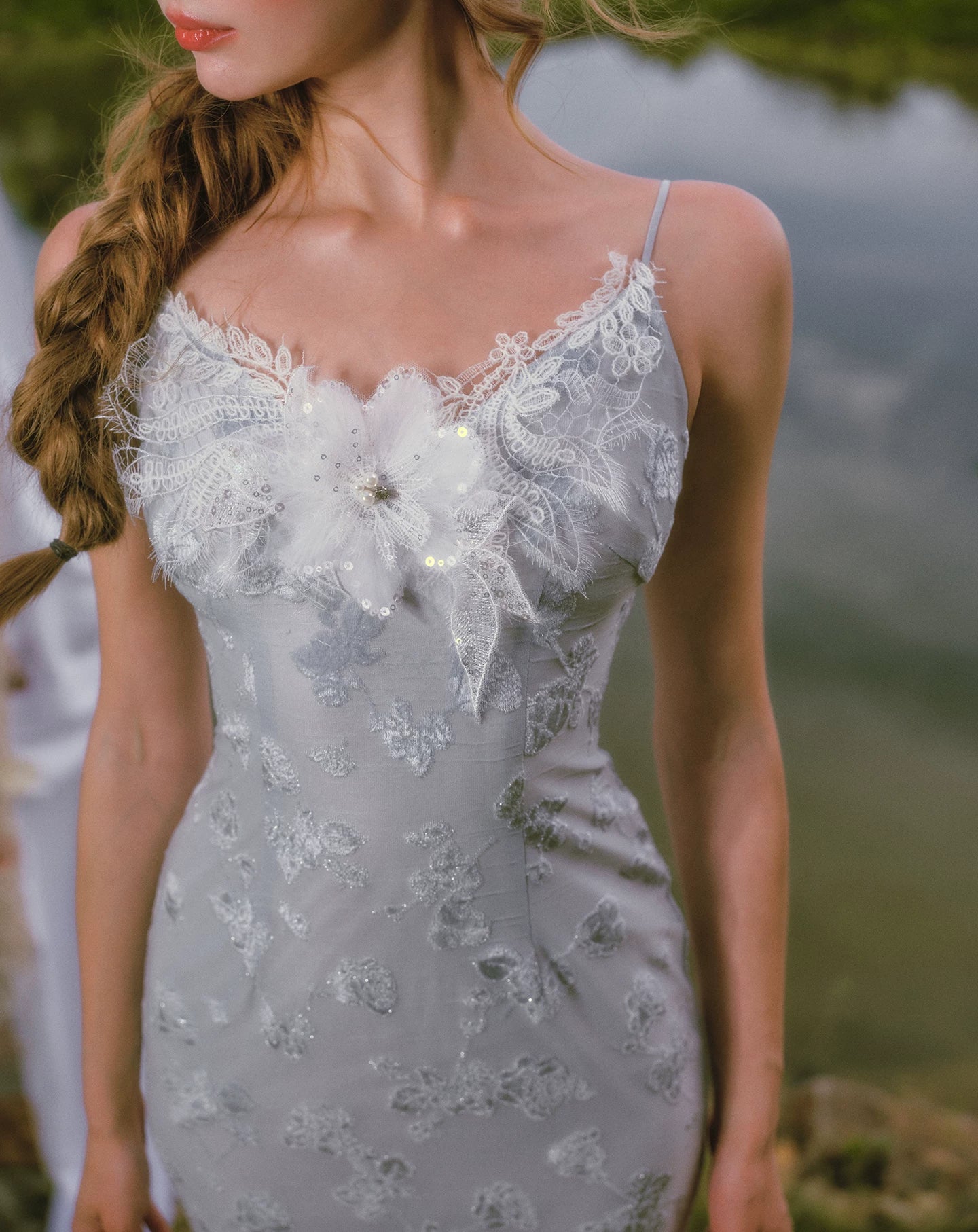 LACEMADE Burnout Velvet Fishtail Dress – CHINASQUAD