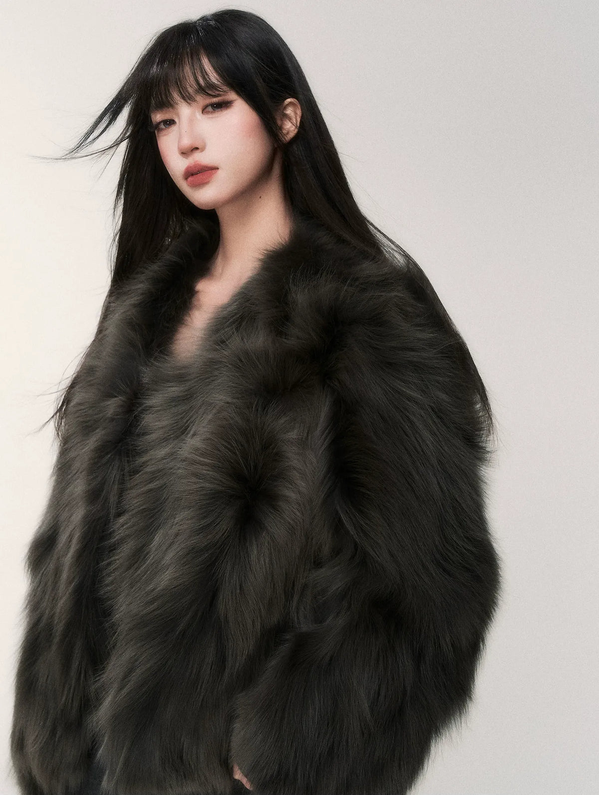 Crown-Grade Fox Fur Jacket