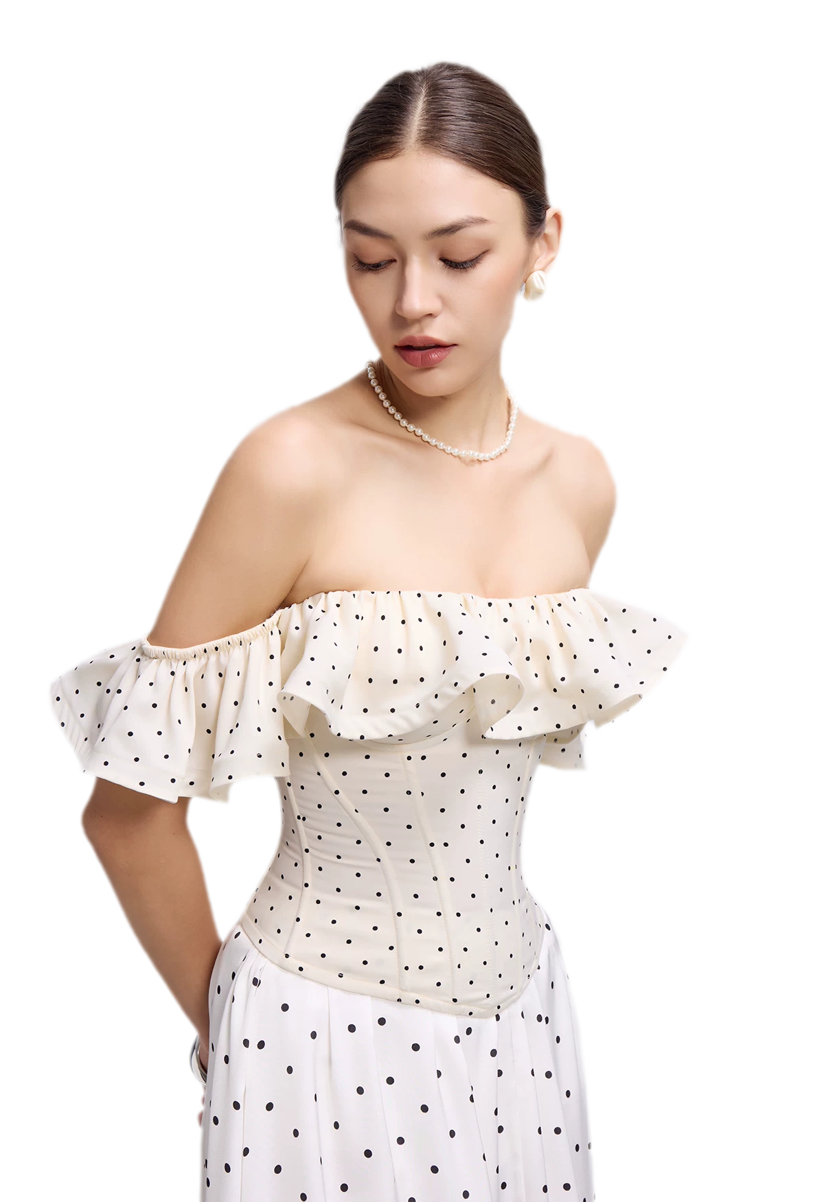 Polka Dot Ruffle Corset