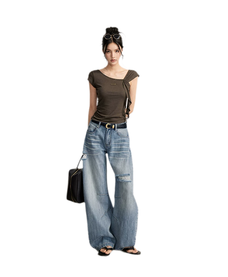 Draped Asymmetric Tee