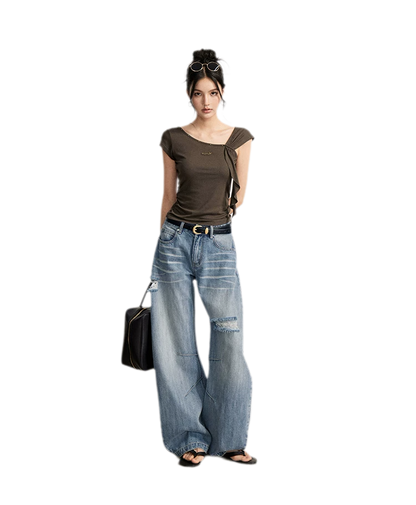 Draped Asymmetric Tee