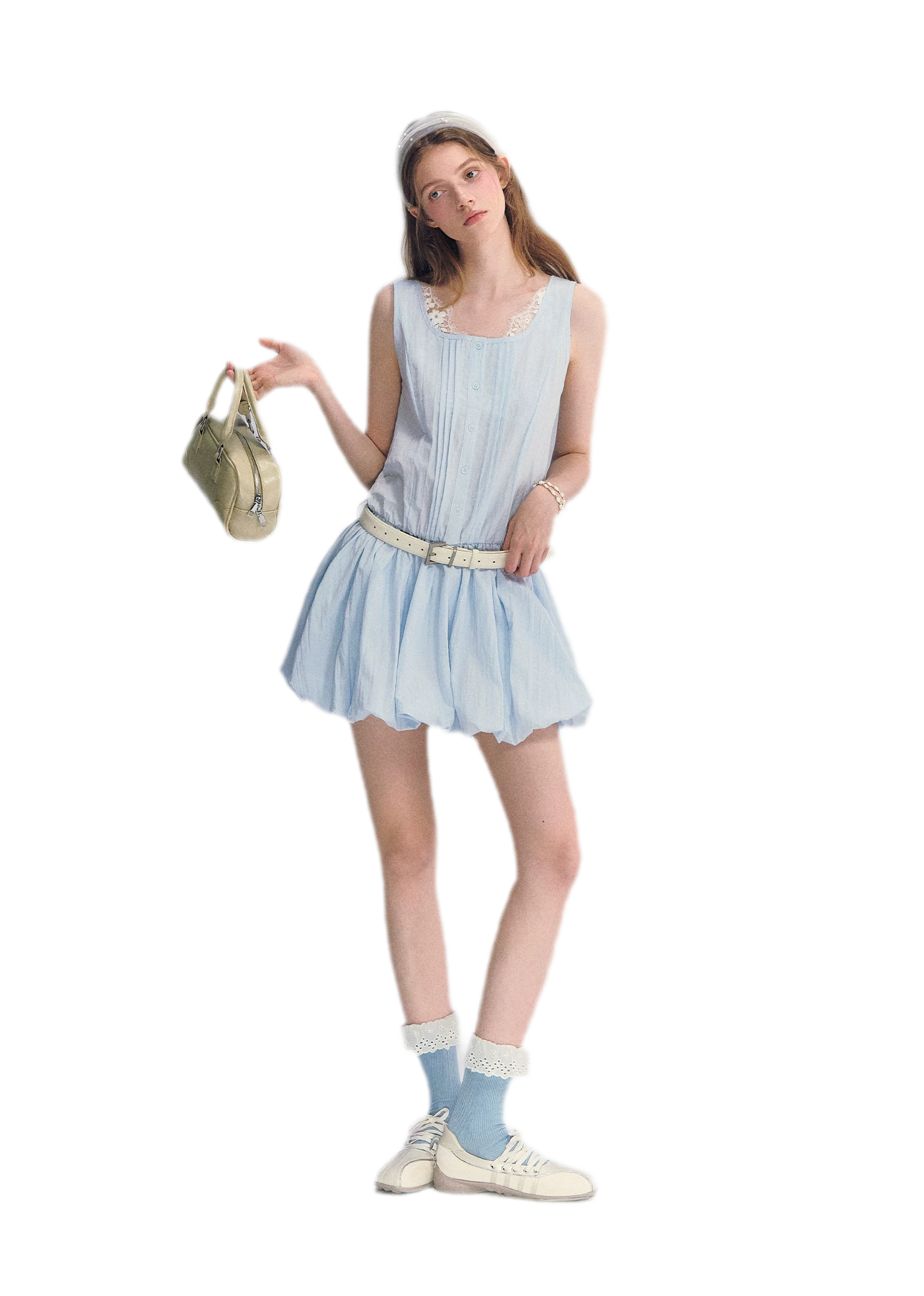 Lace Square Neck Dress