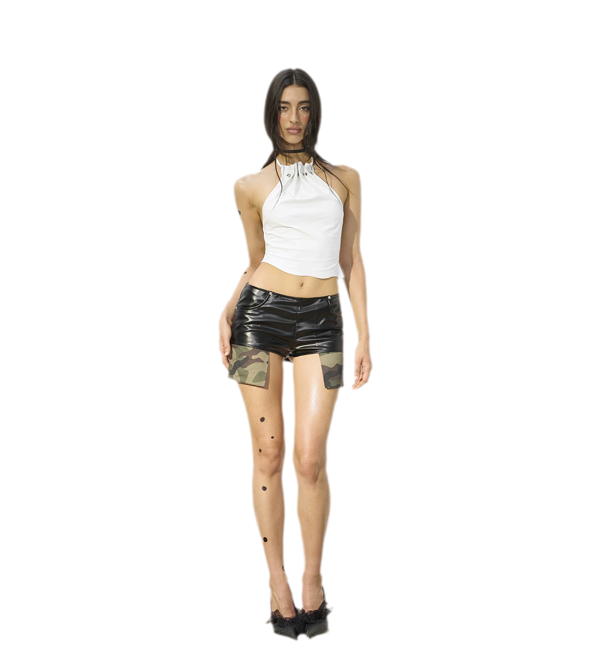 Matte PU Pocket Shorts