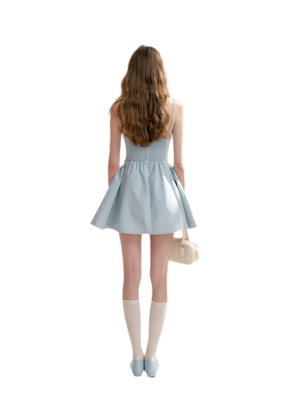 Lace-Trimmed A-Line Camisole Dress