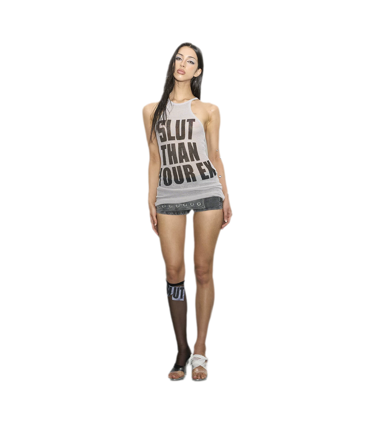 Letter Print Knit Dress