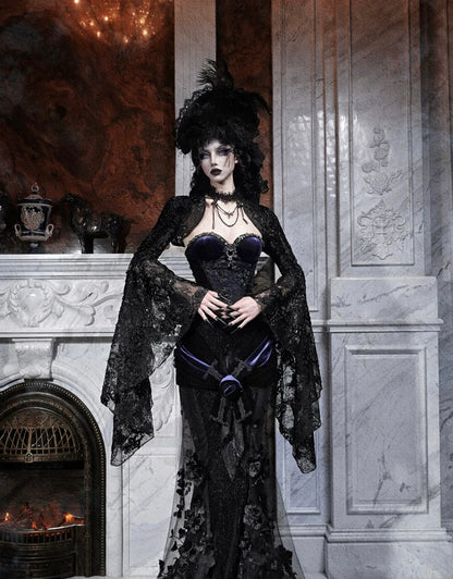 Rhinestone Velvet Gothic Corset