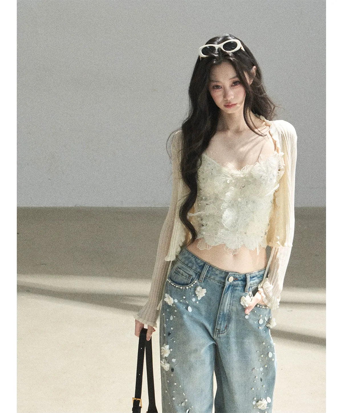 Lace Camisole Knit Set