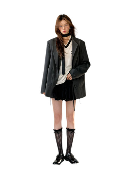 Blokette Jersey V-Neck Set