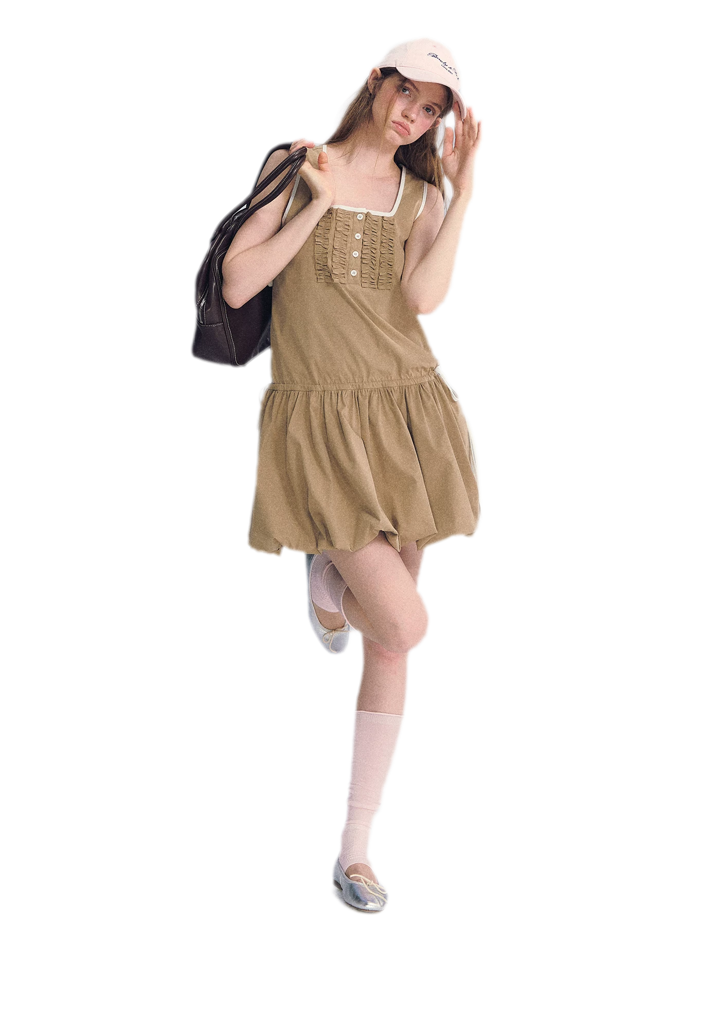 Ruched Lace Bubble Dress