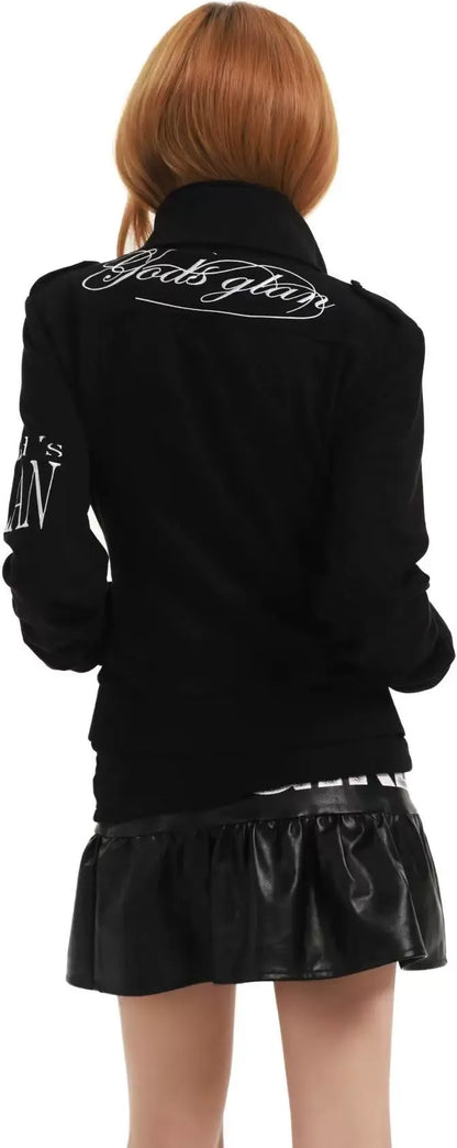 Veste en daim ajustée brodée