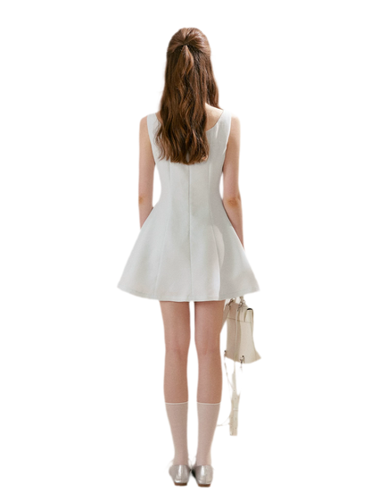 Bow Detail Short A-Line Dress