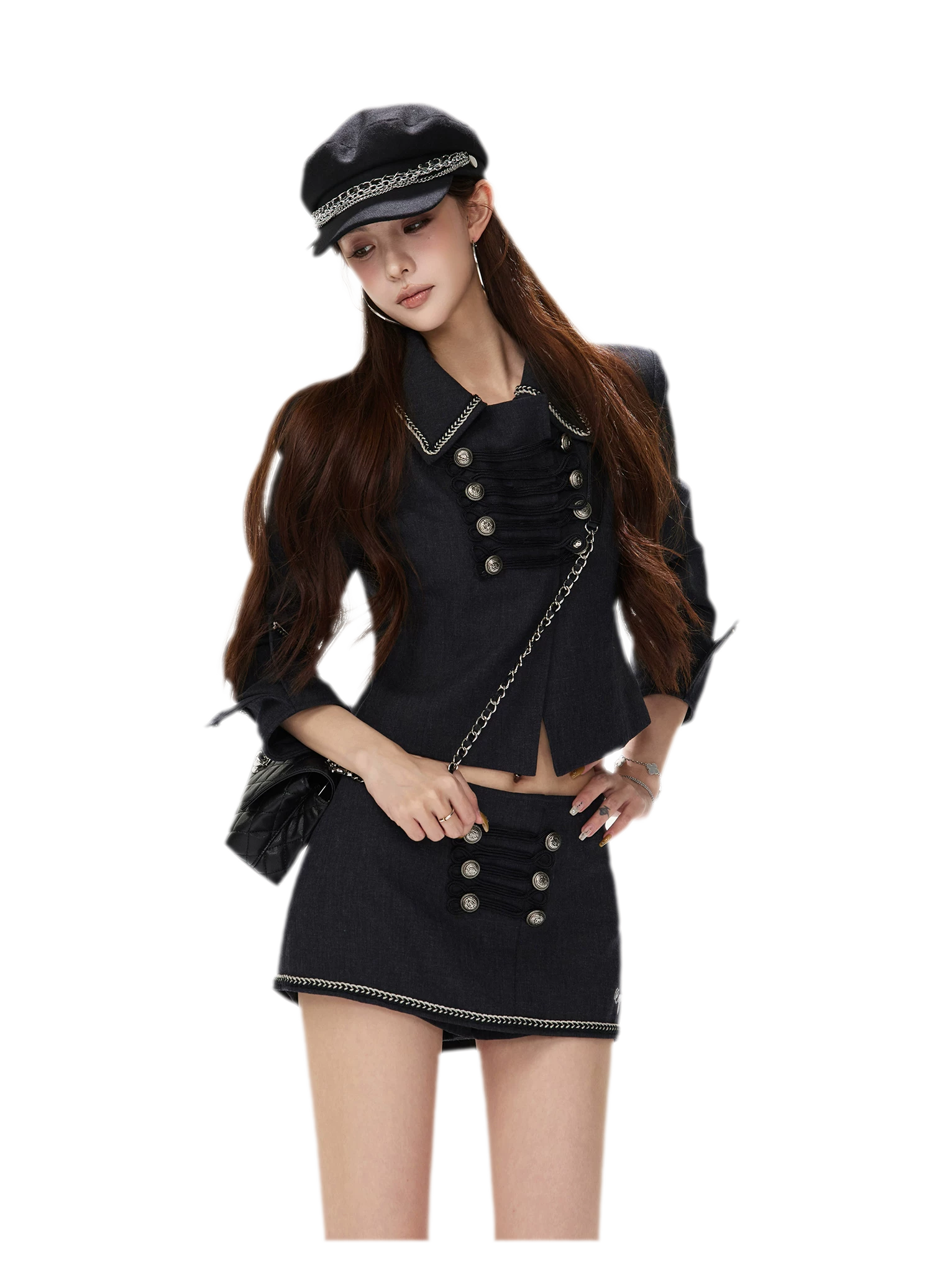 Corded Napoleonic Jacket Skirt Set
