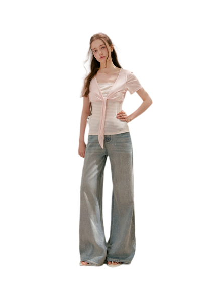 Sparkling Galaxy Wide-Leg Jeans