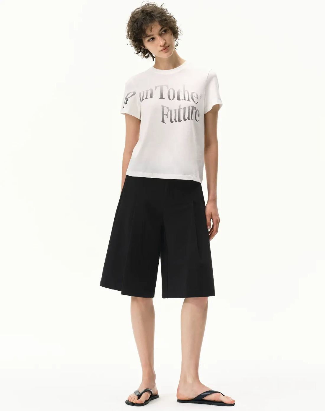 Pleated Bermuda Shorts