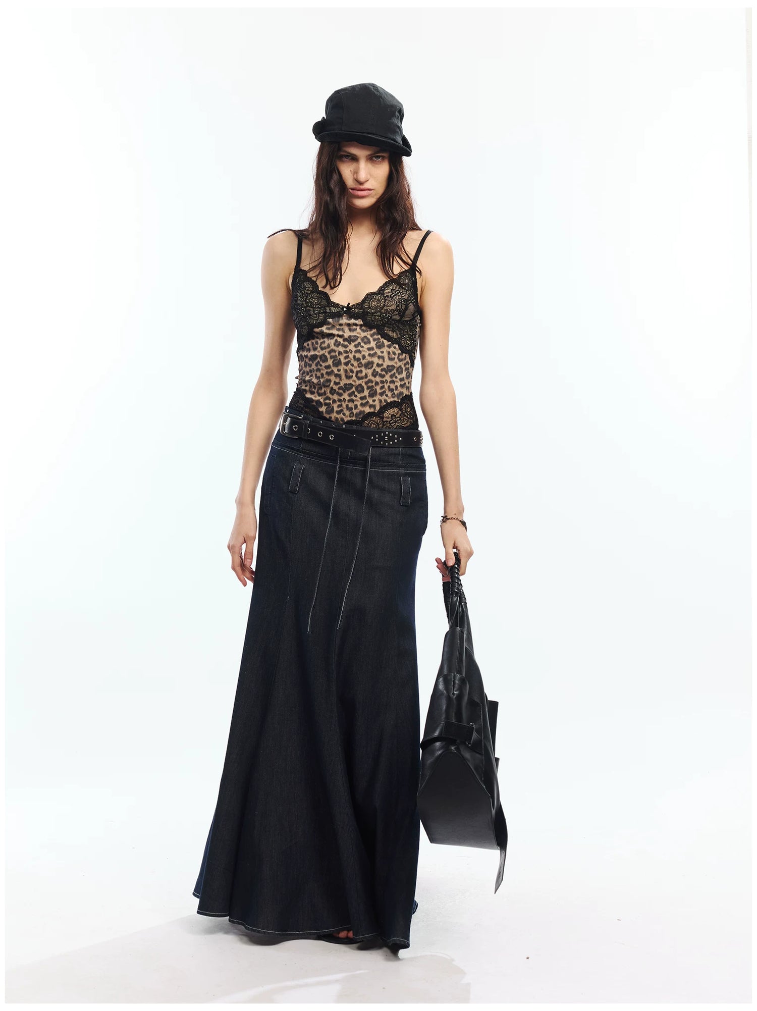 Vintage Rose Leopard Print Lace Camisole