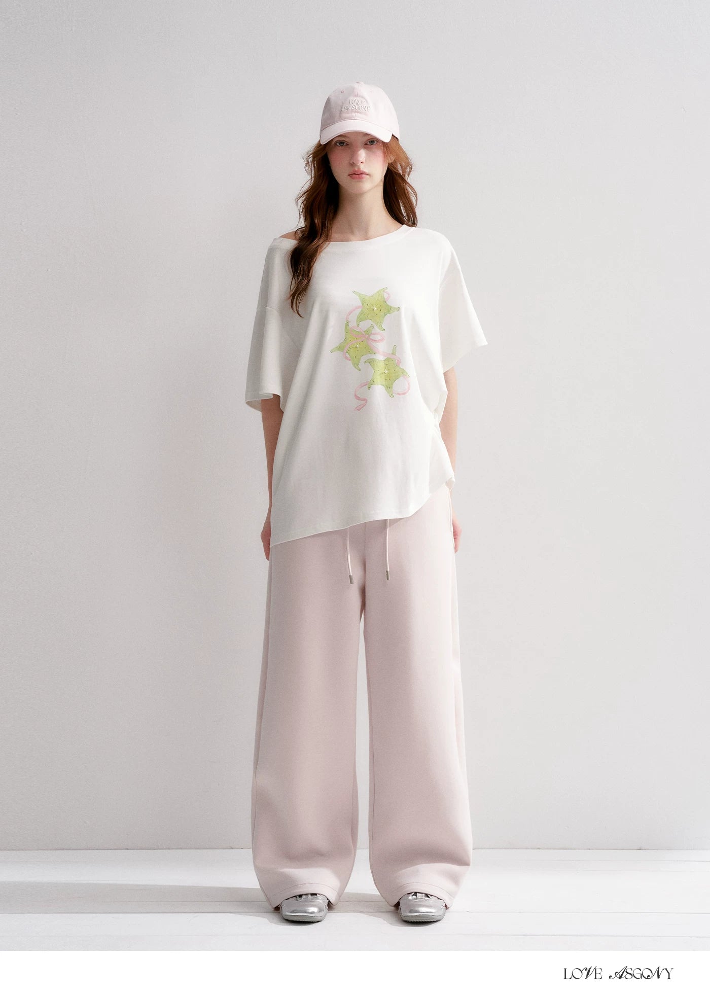 Asymmetrical Starfruit Print T-shirt