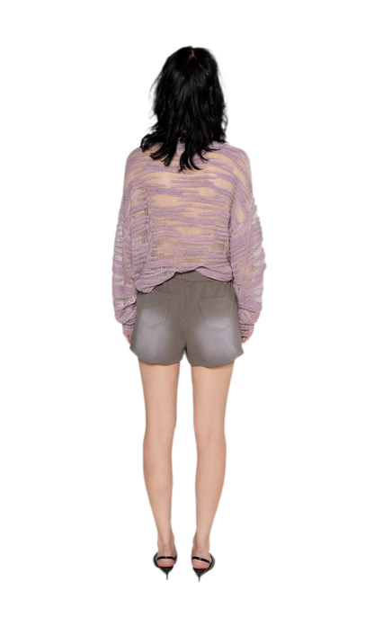 Textured Bouclé Knit Sweater