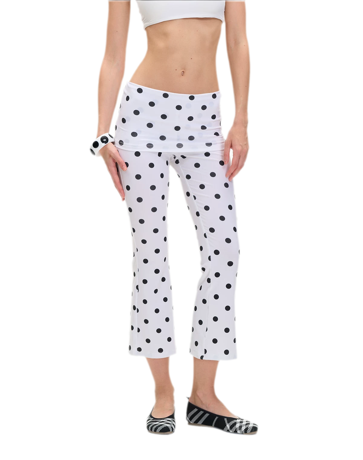 Capri Foldover Flare Pants