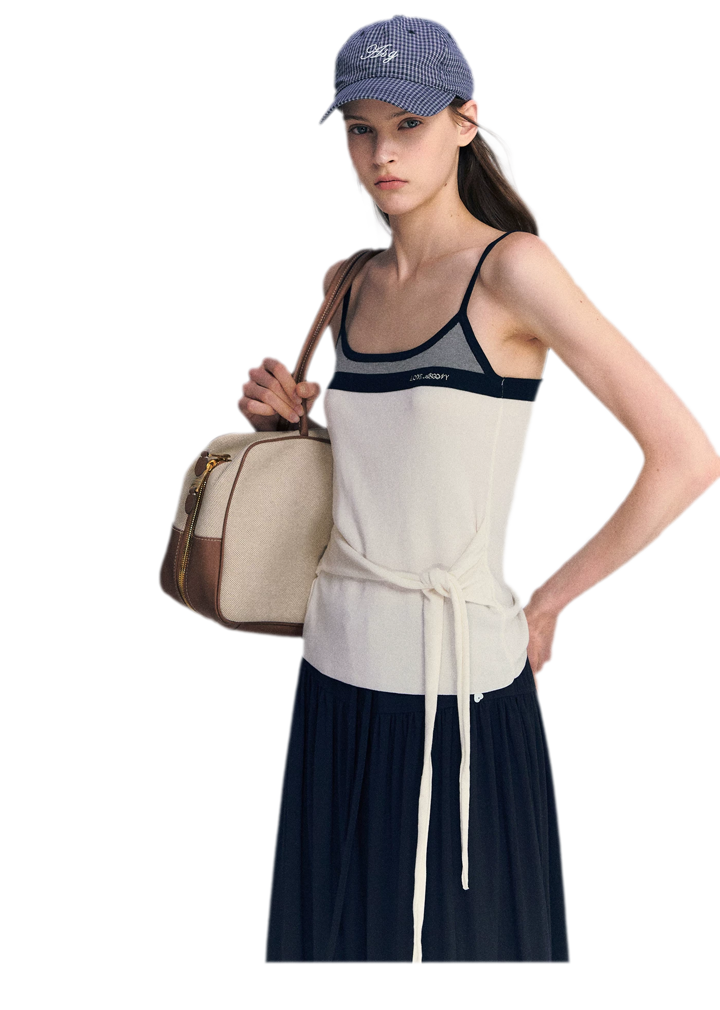 Lyocell Contrast Tie Cami