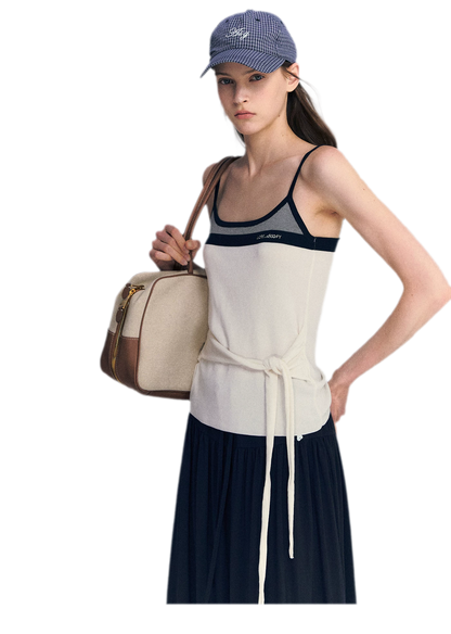 Lyocell Contrast Tie Cami