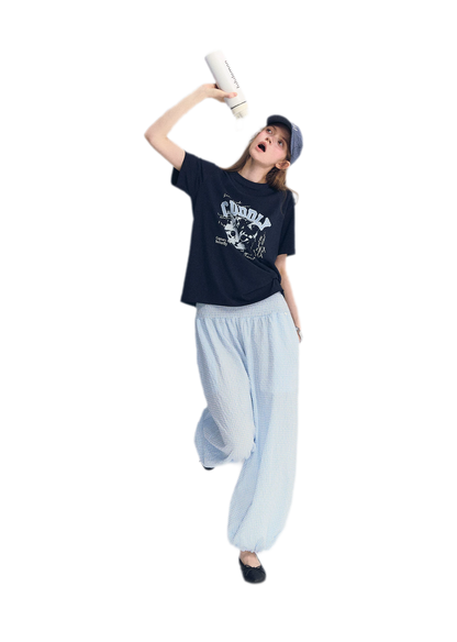 Cat Print Relaxed T-Shirt