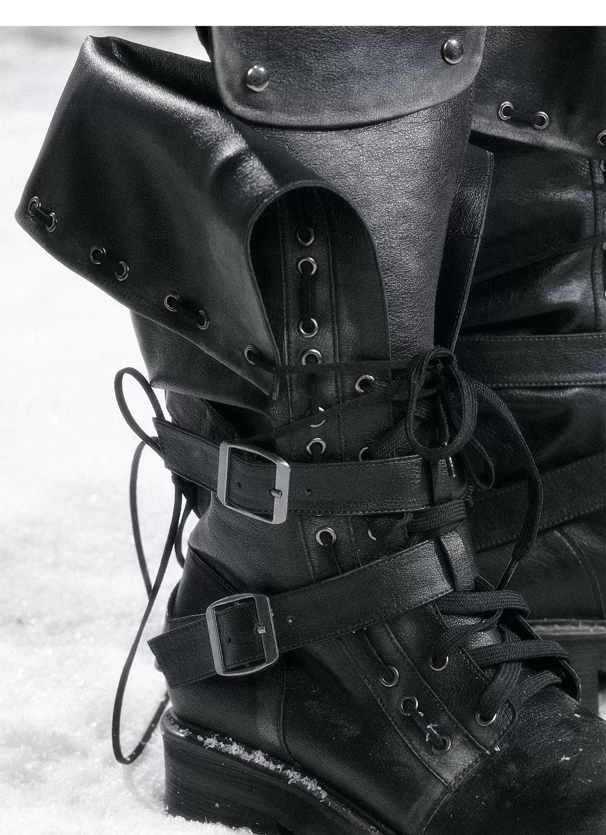 Punk Foldover Platform Boots