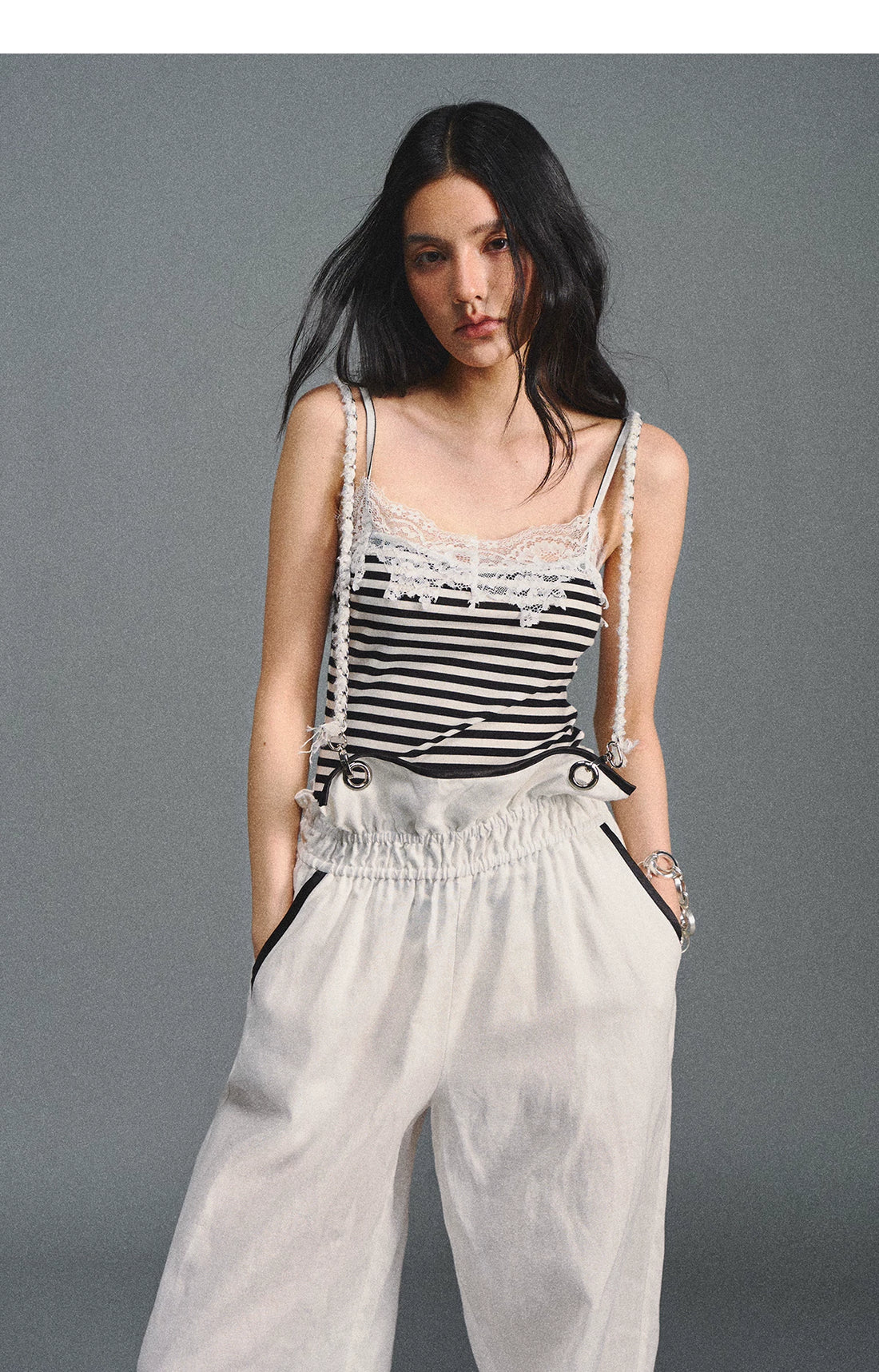 Striped Lace Camisole