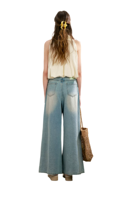 Halter A-Line Top with Floral Texture