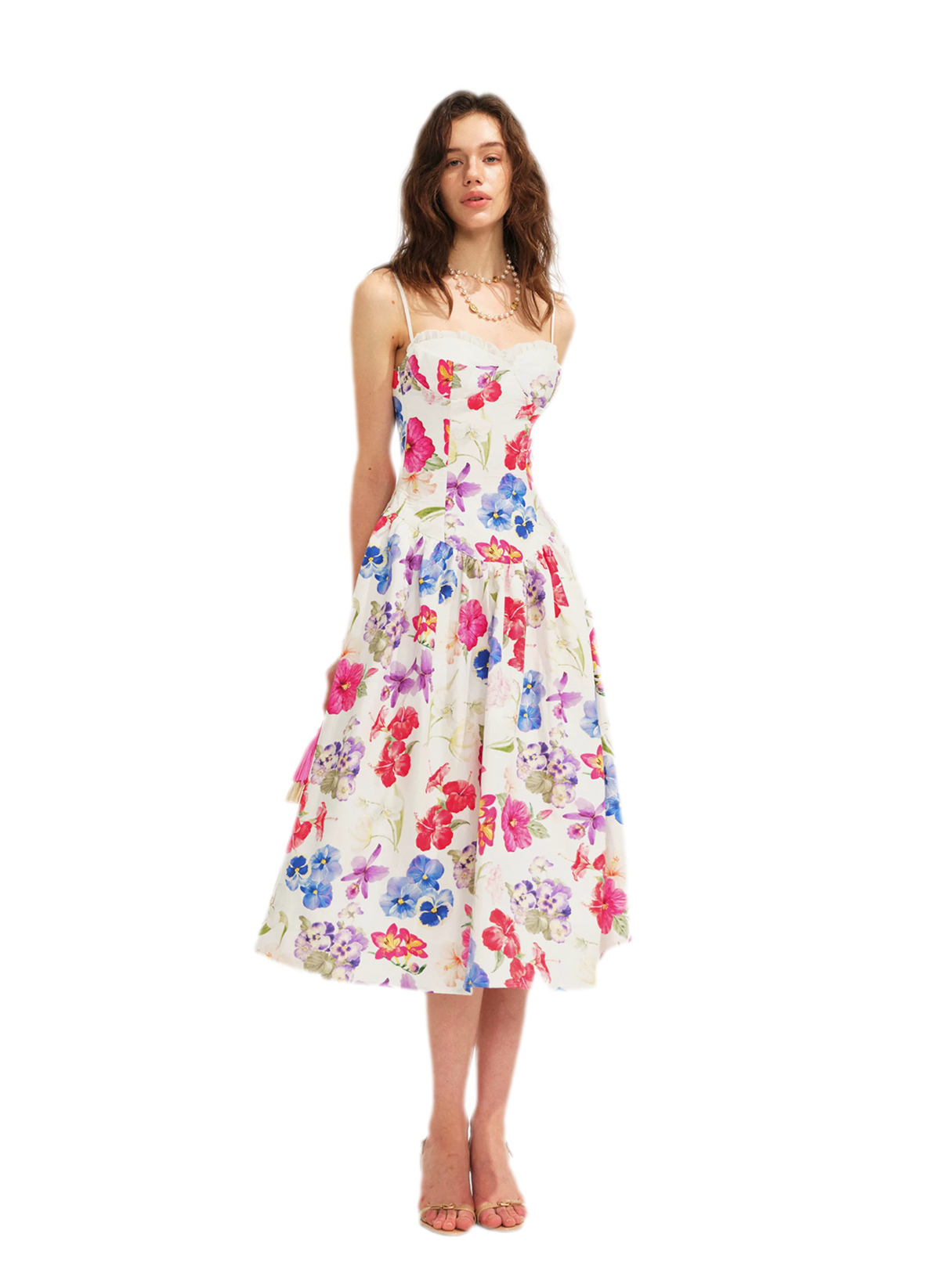 Watercolor Floral Fitted Dress