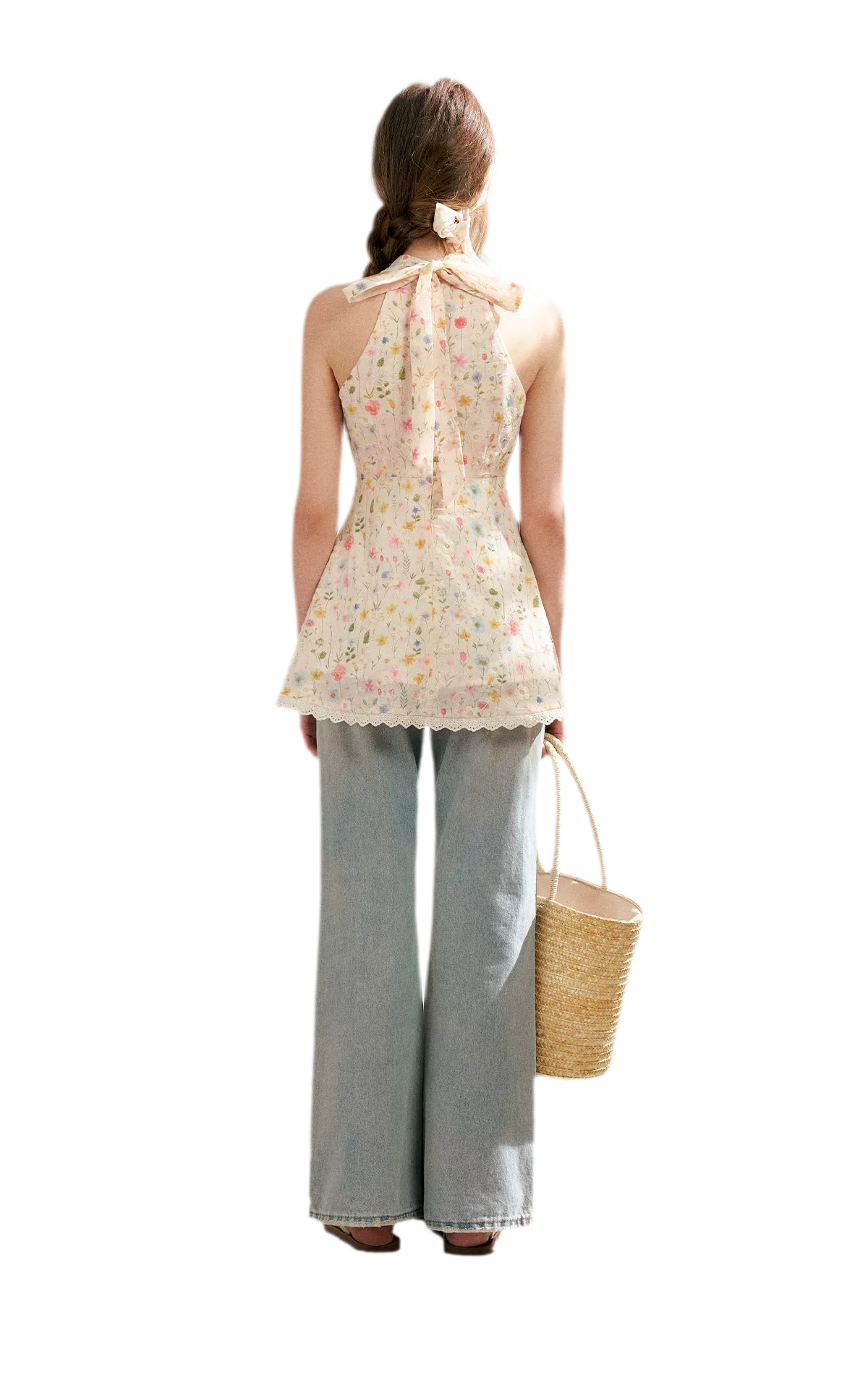 Dreamy Garden Embroidered Halter Top