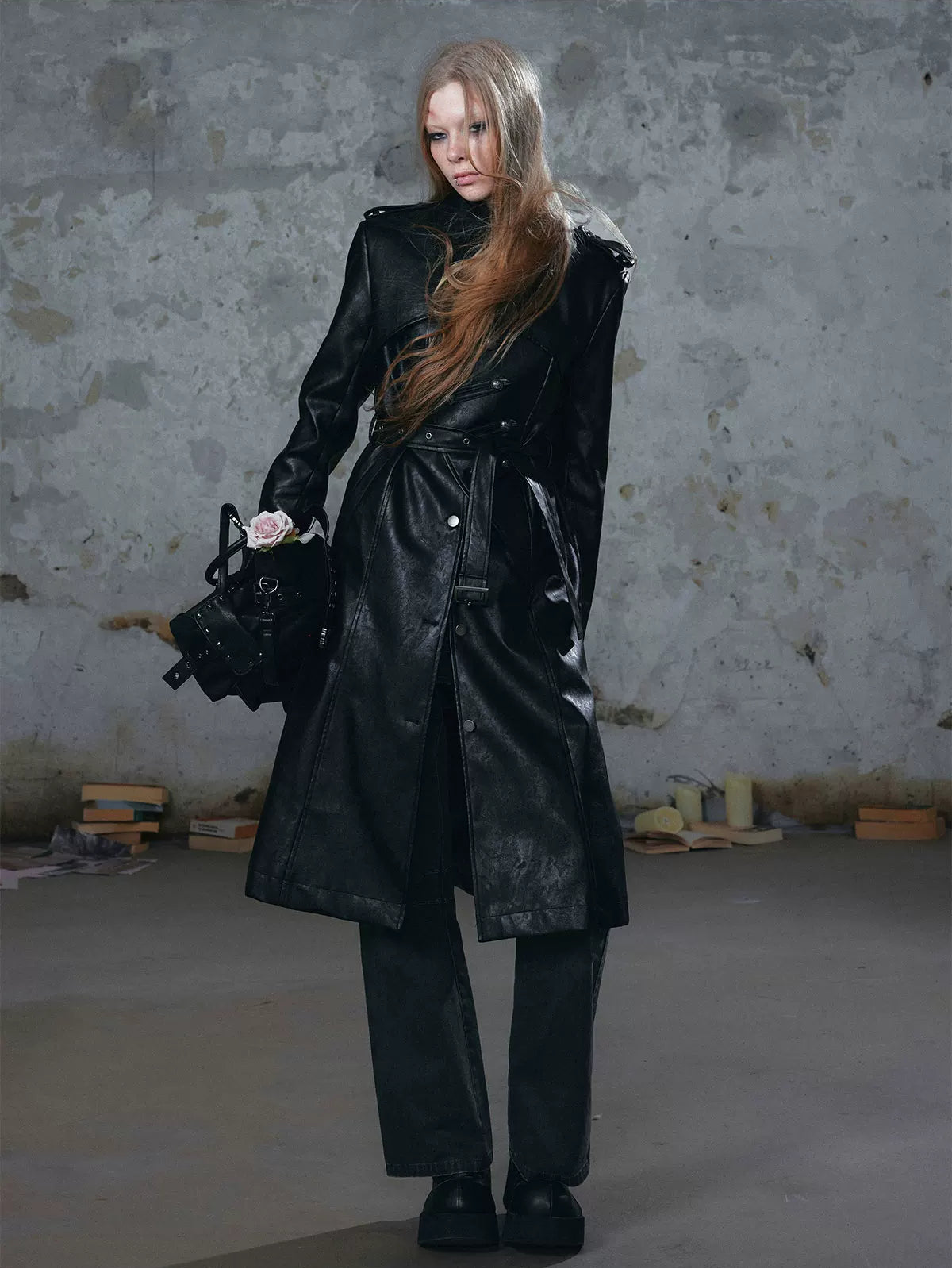 Textured Asymmetric Long Coat