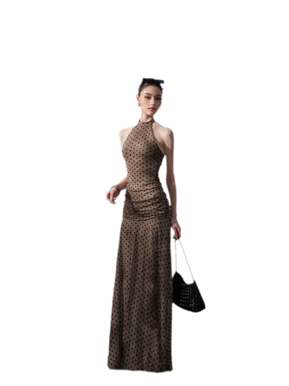 Polka Dot Backless Dress