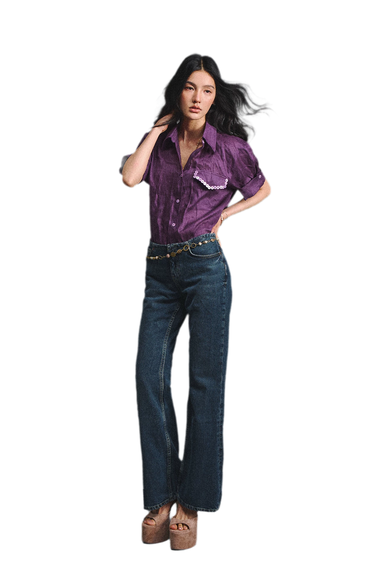 Linen Relaxed Cuff Shirt