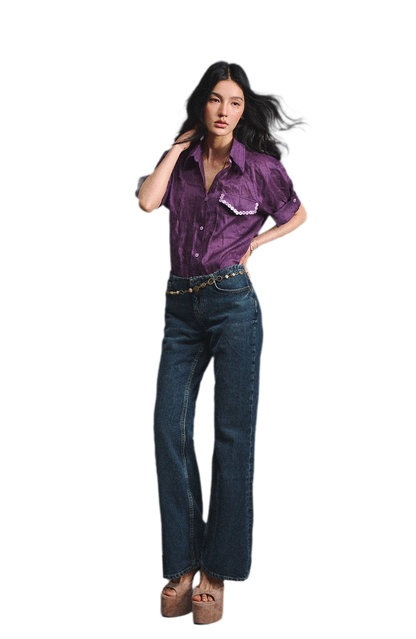Linen Relaxed Cuff Shirt