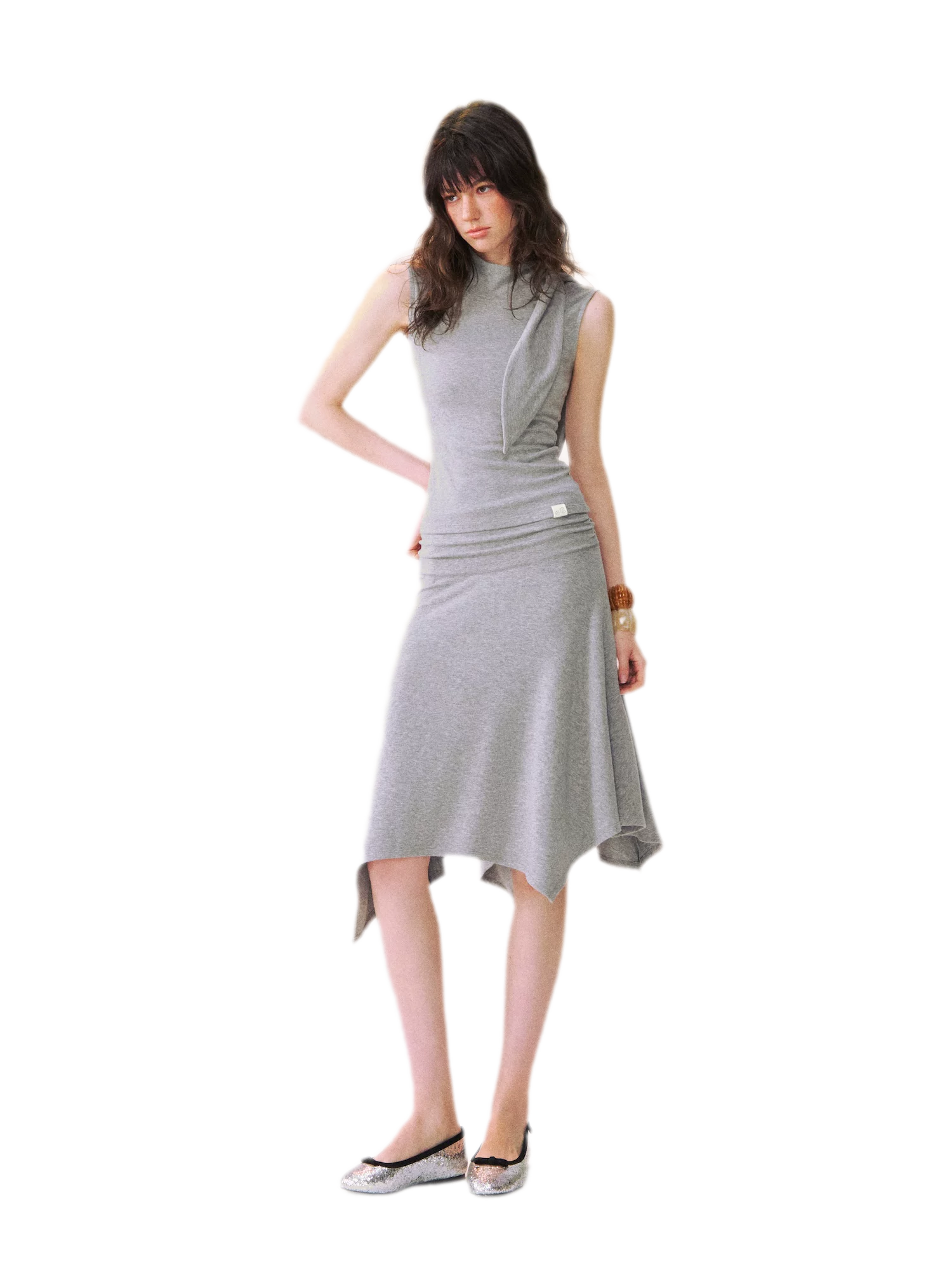 Draped Tie Top &amp; Skirt Set