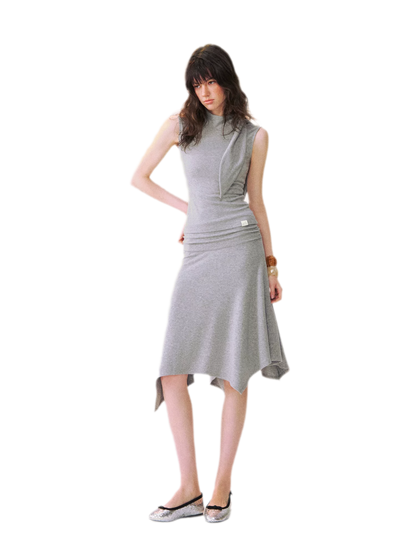 Draped Tie Top &amp; Skirt Set