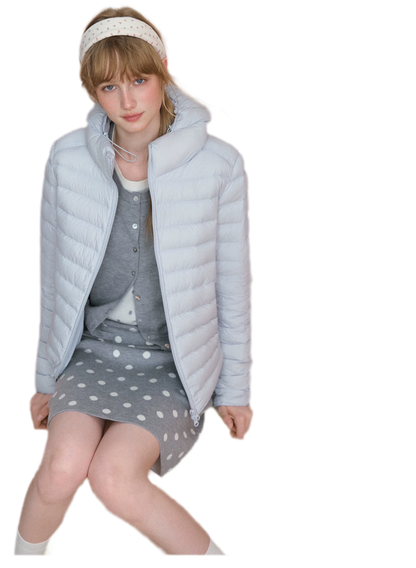 Lightweight Quilted Hooded Down Jacket