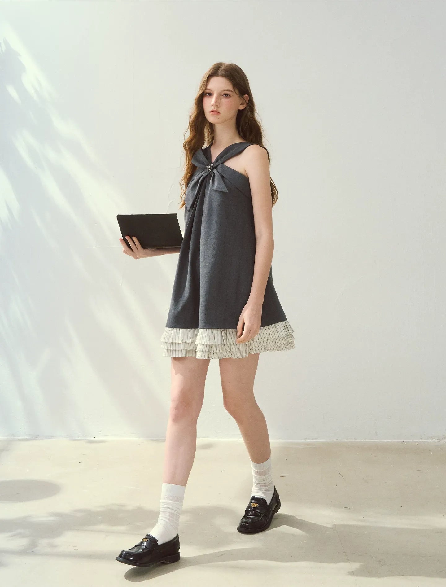 Halter Bow A-Line Dress