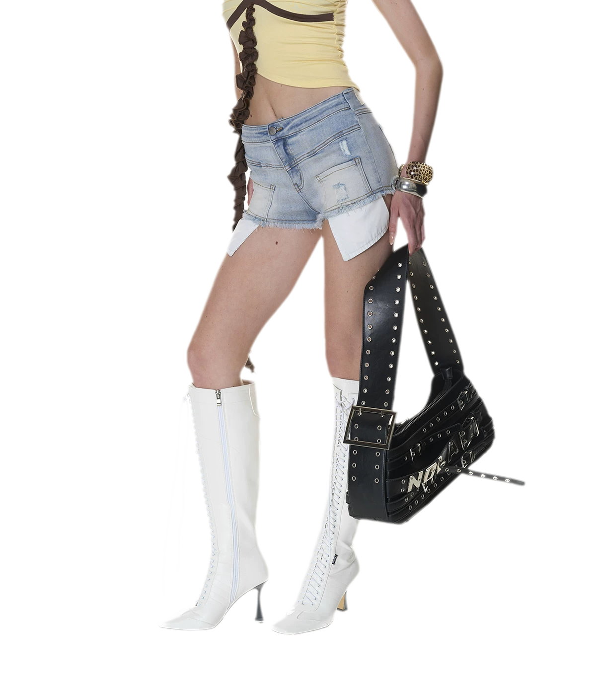 Washed Distressed Denim Shorts