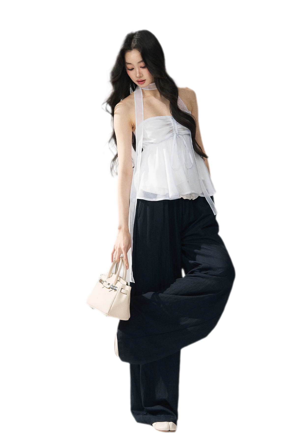 Halter Ruched Bustier Top