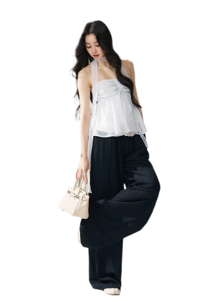 Halter Ruched Bustier Top