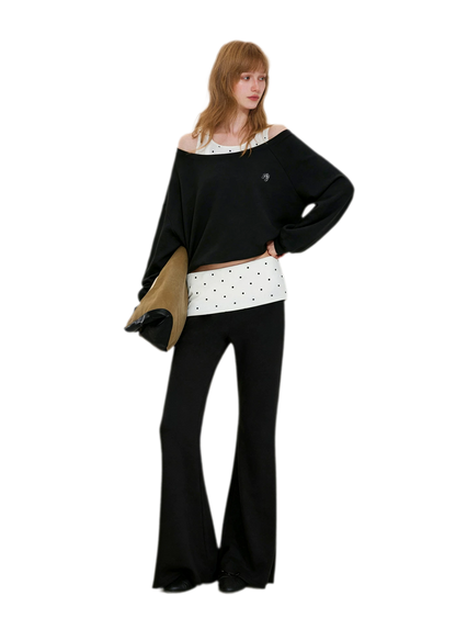 Polka Dot Asymmetrical Layered Set