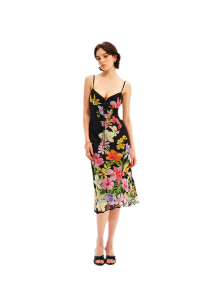 Hand-Painted Floral Camisole Dress