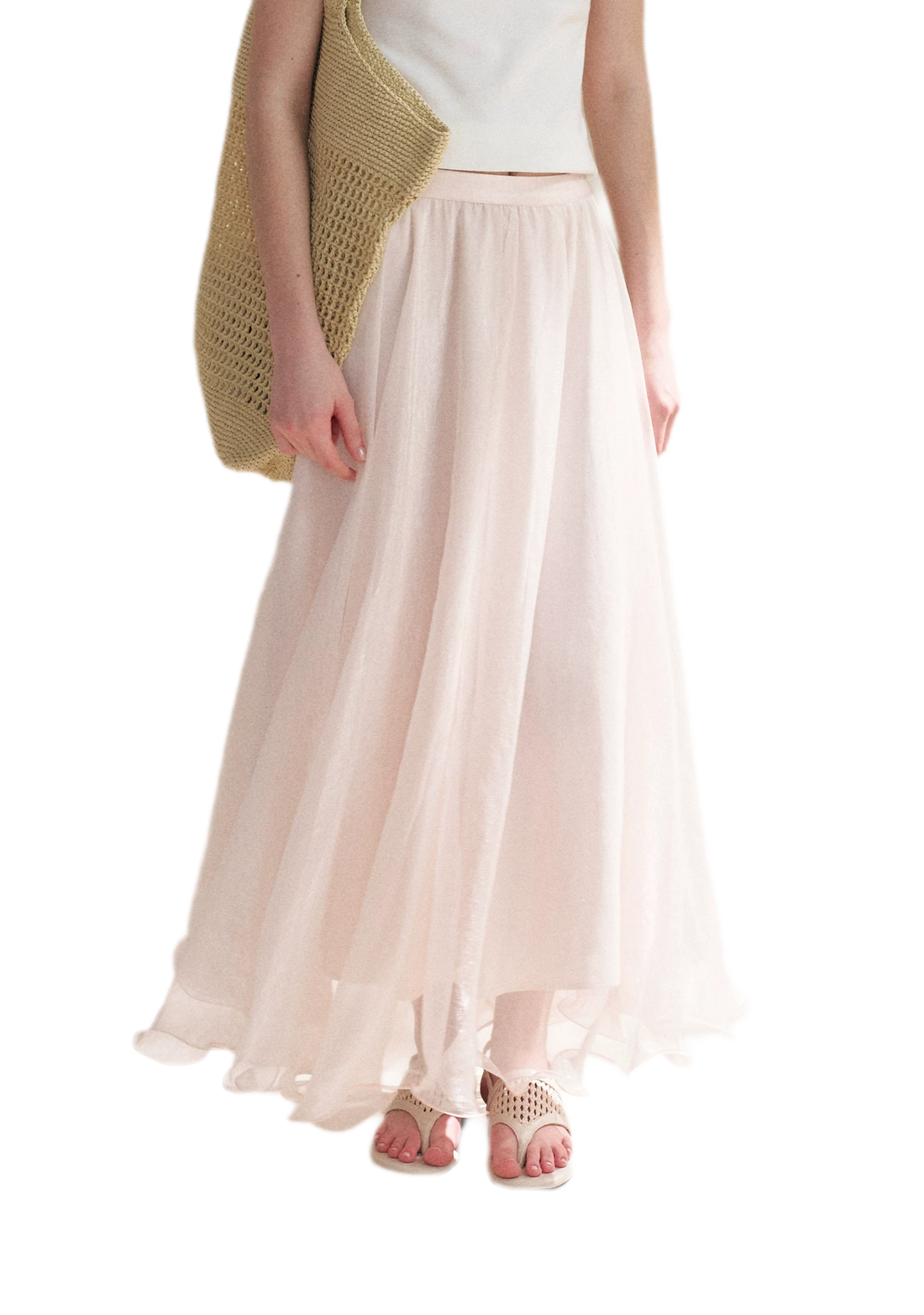 Sakura and Spring Stream A-Line Skirt