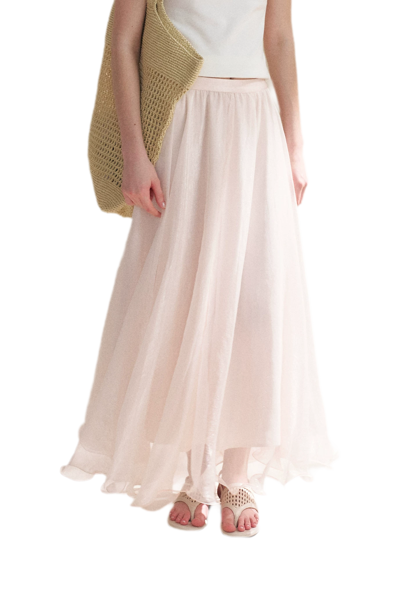 Sakura and Spring Stream A-Line Skirt