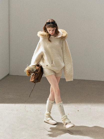 Loop Knit Hooded Set
