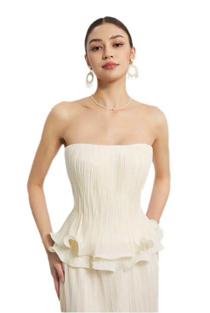 Cloud Pleated Corset Top