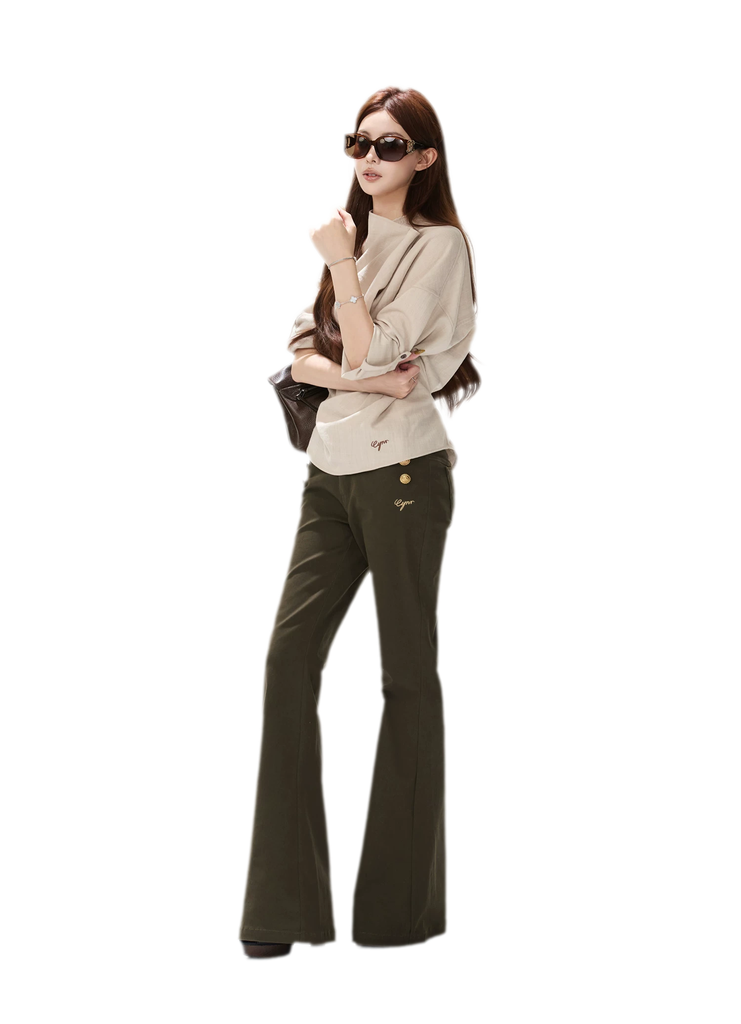 Textured Draped Oversized Shirt