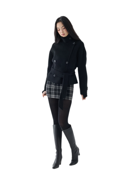 Double-Faced Wool Short Coat